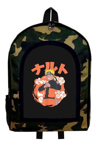 Mochila Camuflada Naruto Estilo Manga Modelo 45