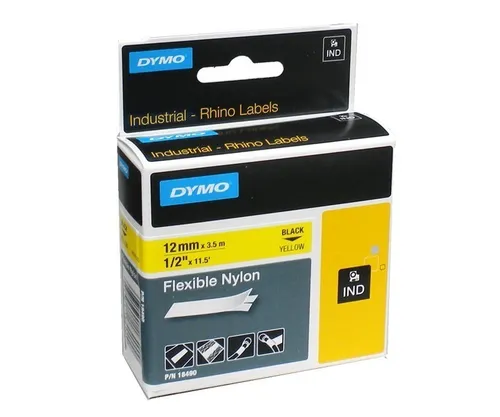 Etiqueta Impresora 12 X 3,5mm Nylon Amarillo Letra Negra L25