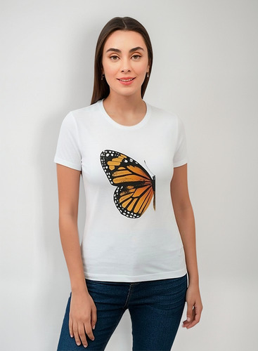 Playera Mariposa Mujer Animales Diseño 109 Playeras Beloma