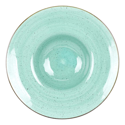 12 Platos Pasta Risotto De Porcelana Coup 28 Cm / 350 Ml Color Verde claro