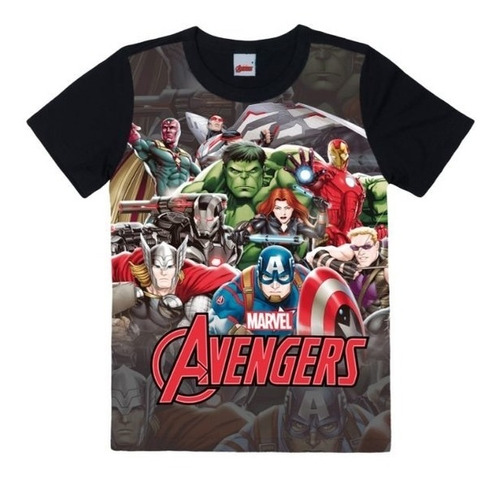 Camiseta Manga Curta Vingadores 4 Ao 8 Malwee Ref. 83163