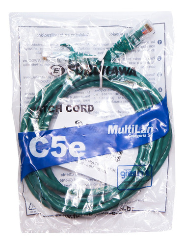 Patch Cord C5e Utp 2,0m Verde Multilan Furukawa