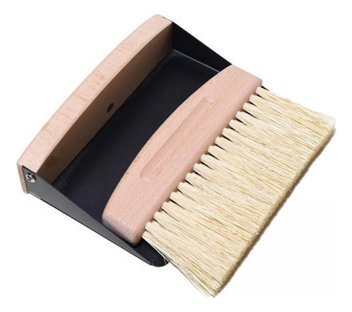 2 Mini Conjunto De Pá De Vassoura Com Cerdas De Sisal Preto