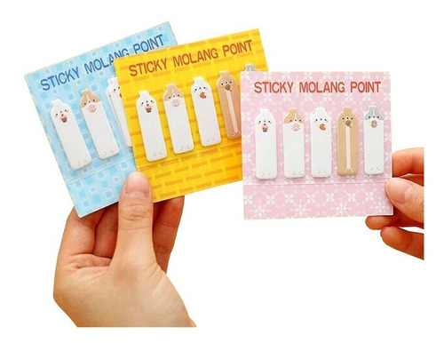 Genial Set De 3 Bloques Sticky Notes Notitas De Molang Point