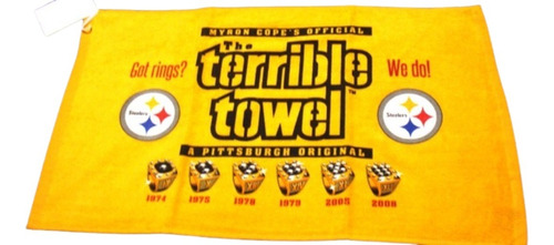 Toalla Terrible Terrible Towel Pittsburgh Steelers Got Rings