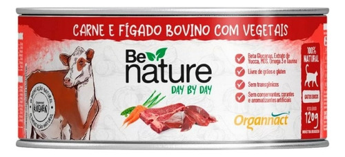 Be Nature Day By Day Gatos Idosos Carne 120g Organnact