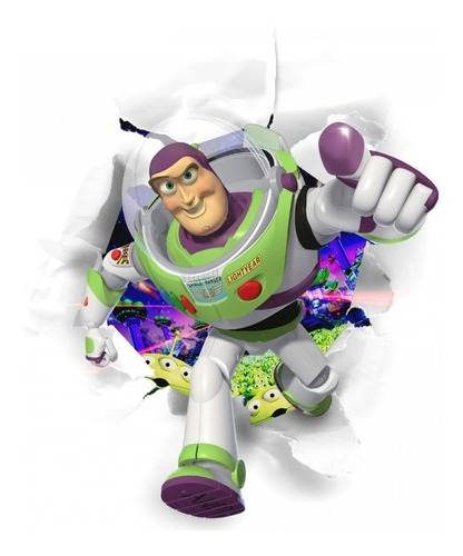 Buzz Lightyear Boz Estampa Lenticular Tridimensional Transfo