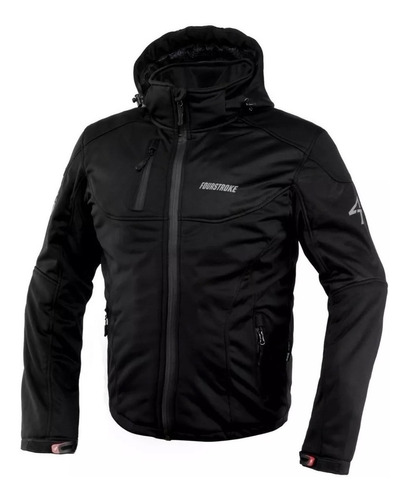 Campera Capucha Fourstroke 4 Stroke Town Softshell Negro Um