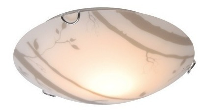Plafón En Vidrio Diseño Arboles Para 2 Lámparas De Pase E27