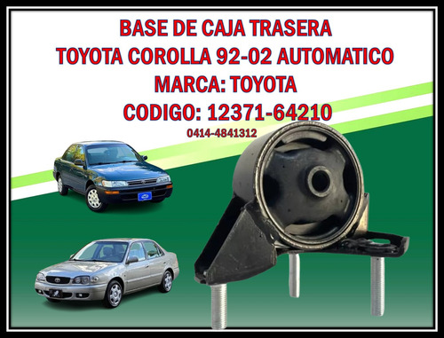  Base Caja Trasera Toyota Corolla Baby Camry Automatic 94-02