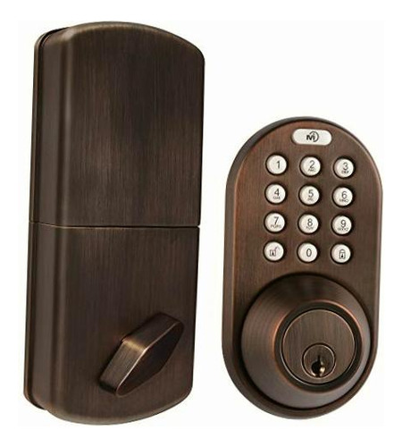 Milocks Tf-02ob Digital Deadbolt Door Lock With Electronic Color Oil-rubbed Bronze