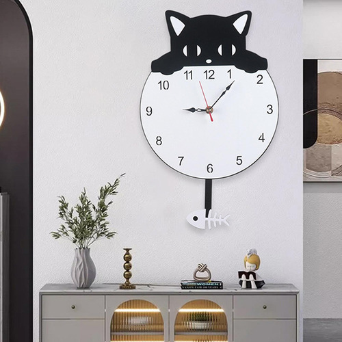 Reloj De Gato Reloj De Pared Que No Hace Tictac Lindo Gato Q
