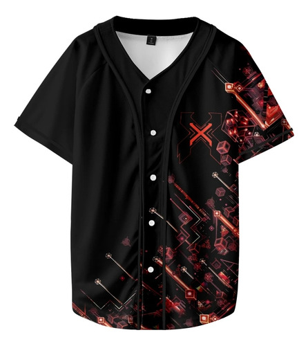 Uniforme De Béisbol Rojo Con Impresión 3d De Excision