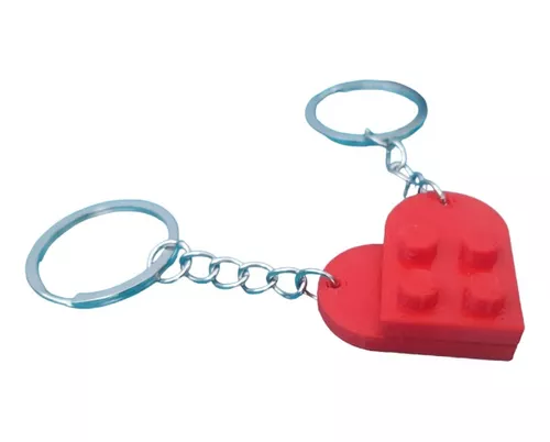 Coração De Lego - Encaixe De Coração Chaveiro