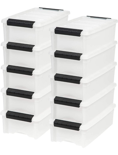 4.7l Caja Cajon Organizador Plastico Resistente Transparente