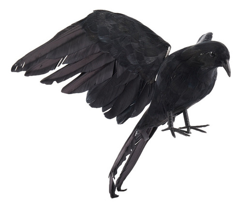 Ch Plumas Halloween Con Forma Pájaro Cuervo, Tamaño Grand