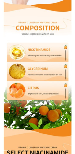 O Creme Clareador Axilar Com Vitamina C Hidrata E Nutre