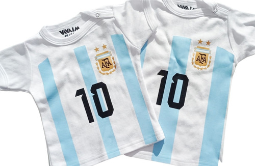 Polera Niño// Bebé Selección Argentina Manga Corta