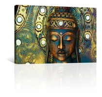 Comprar Cuadro Decorativo Zen Y Buda Canvas Estatua De Buda De Cobre