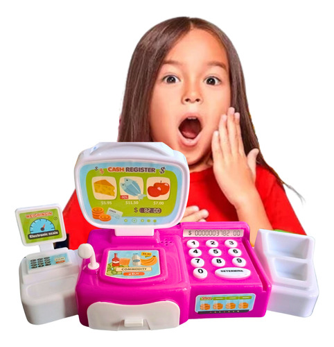 Caixa Registradora Infantil Balança Calculadora Som Luz