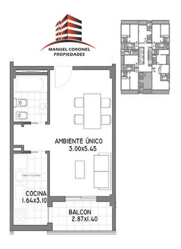 Venta Depto 1 Ambiente 30 M2 Con Balcon. Caseros