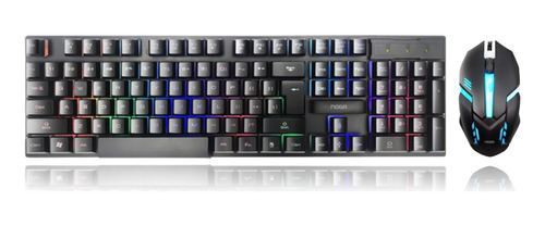 Kit Teclado Y Mouse Gamer Noga Retroiluminado Nkb-92