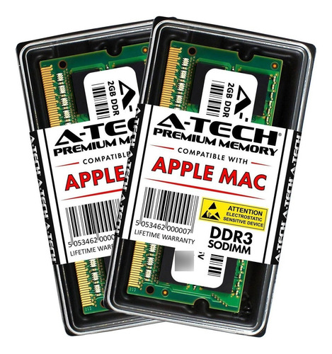 Memoria Ram 4gb 2x2gb Ddr3 1066 Mhz Sodimm A-tech Apl-78229