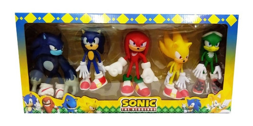 Set 5 Figuras Muñecos Sonic Tails De 17 Cm Articulados