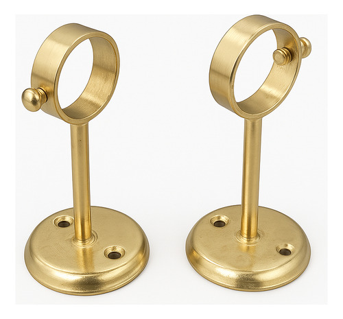 10 Soportes Bronceados De 5/8 - Para Caño De Cortinas 16mm Color Dorado