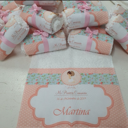 15 Toallas Personalizadas + Bolsa Personalizada