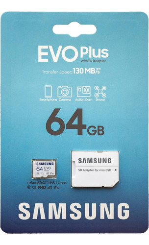 Memoria Micro Sd 64 Gb Samsung Evo Plus