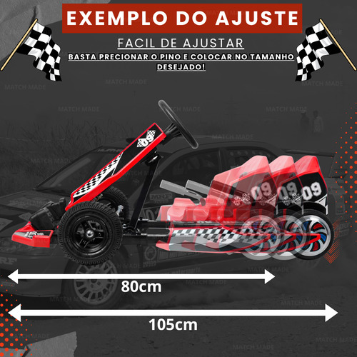 Kart Elétrico Infantil 350w Com Bluetooth Até 80kg Até 20km
