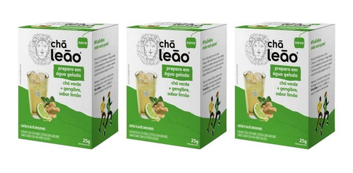 Imagem 1 de 1 de Leão Cold Brew Verde/geng/limão Chá Gelado C/10 (kit C/03)