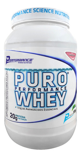 Puro Whey 900g - Performance Sabor Morango