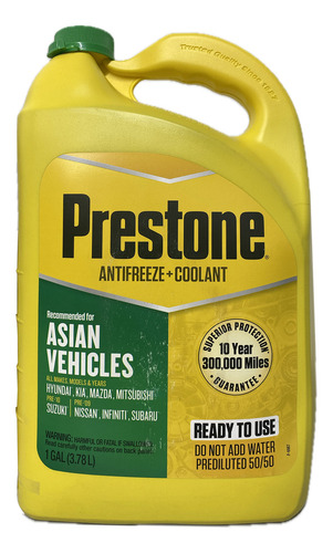 Anticongelante Prestone Verde 3.78l Vehiculo Asiatico
