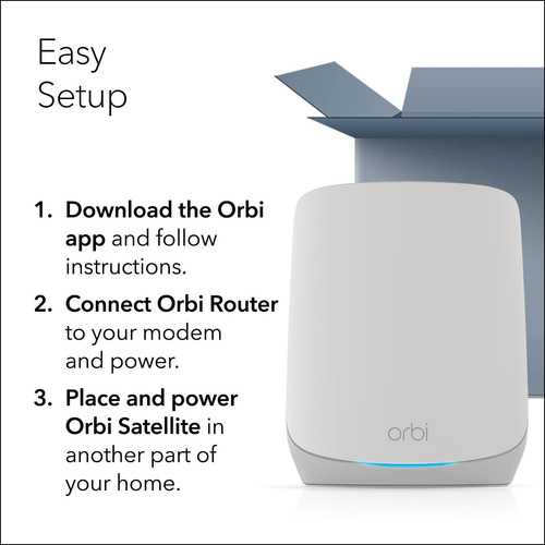 Sistema De Red Wifi 6 Mesh Netgear Orbi Rbk754p Ax5200