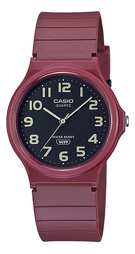 Casio Unisex Time-only Watch, Bordeaux