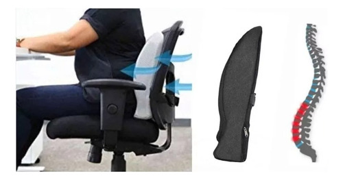 Almohadón Respaldo Anatómico Soporte Lumbar P/ Home Office 