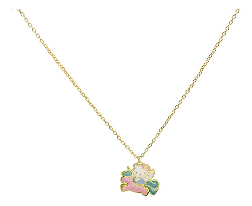 Collar Hello Kitty Unicornio Mini 45cm Dorado