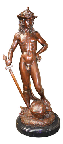 Escultura Bronce David De Donatello Mediano