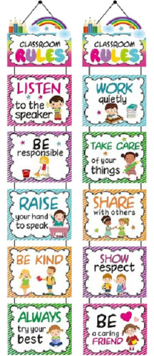 Carteles De Reglas De Aula Decoración Para Jardín Y Escuelas