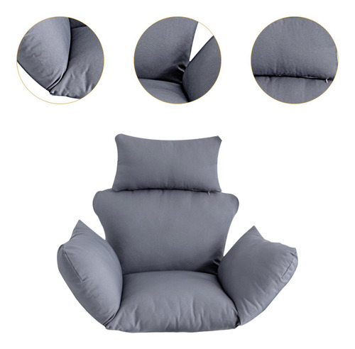 Cojín Para Silla Egg, Cojín Para Asiento, Fácil Gris