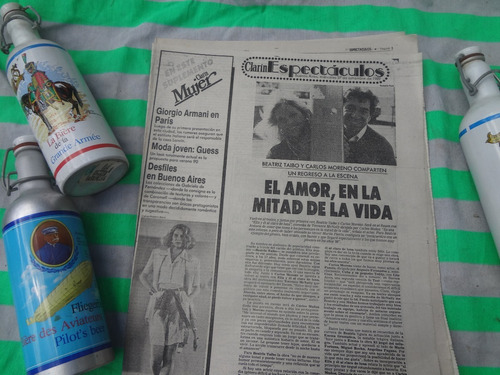 Clarin Espectaculos 1989 Beatriz Taibo Carlos Moreno Curi