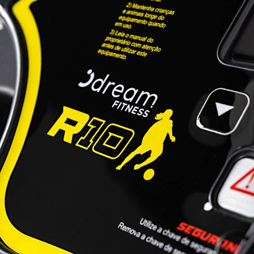 Esteira Elétrica Dobrável Dream R10 Ronaldinho Gaúcho 1.8hp Cor Preto/amarelo 127/220v