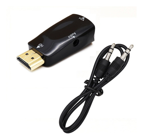 Adaptador Hdmi A Vga Con Cable De Audio Hd 1080p