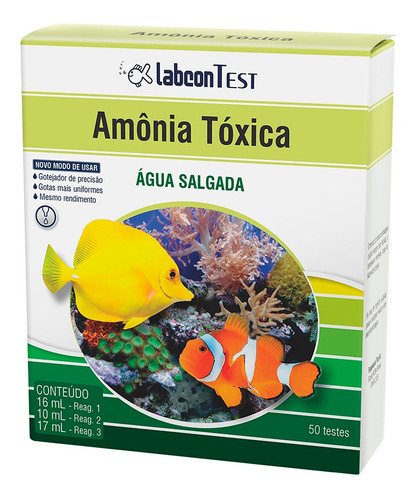 Labcontest Teste De Amônia Tóxica - Água Salgada 50 Testes