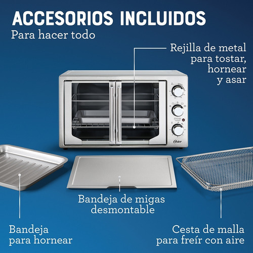 Horno Oster® Freidora De Aire Antiadherente Tssttvfdmafns