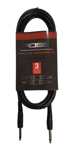 Cable Plug A Plug Ross De 3 Mts Para Instrumentos