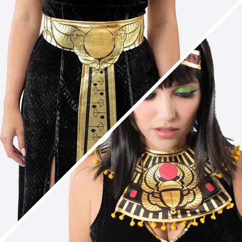 Conjunto De Disfraz De Cleopatra Para Mujer, Con Collar,