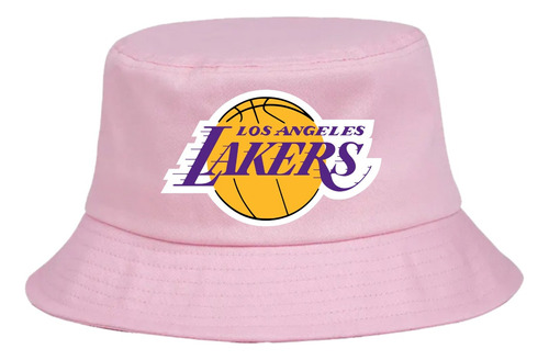 Gorro Pesquero Lakers Rosado Sombrero Bucket Hat